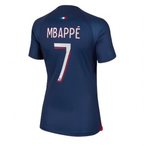 Paris Saint-Germain Kylian Mbappe #7 Replica Home Stadium Shirt for Women 2023-24 Short Sleeve